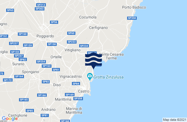 Sanarica, Italy tide times map