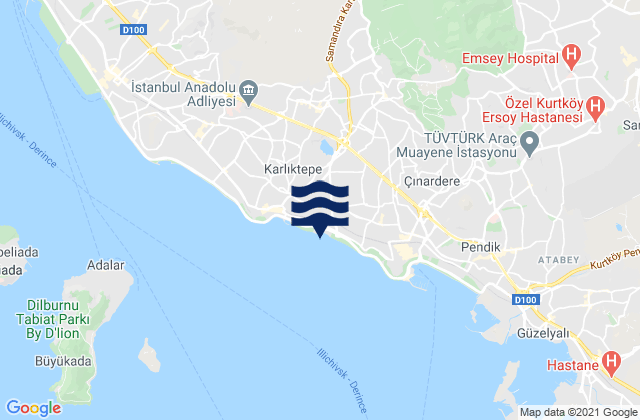 Sancaktepe, Turkey tide times map