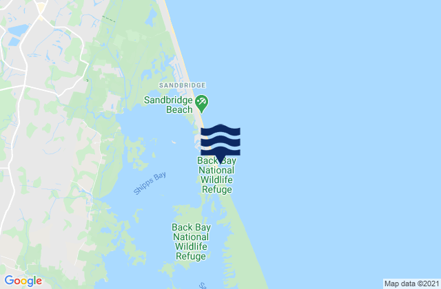 Sandbridge, United States tide chart map