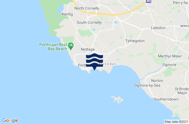 Sandy Bay Beach, United Kingdom tide times map