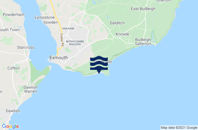Sandy Bay Beach, United Kingdom tide times map