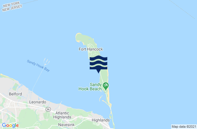 Sandy Hook (Highlands), United States tide chart map