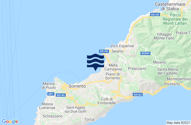 Sant'Agnello, Italy tide times map