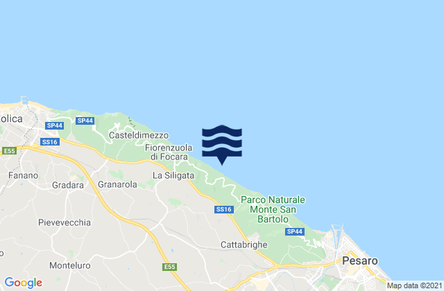 Sant'Angelo in Lizzola, Italy tide times map