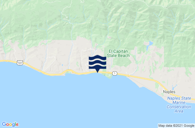 Santa Barbara County, United States tide chart map