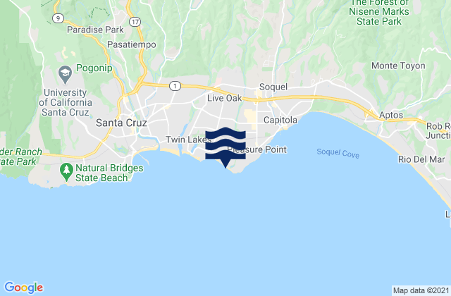 Santa Cruz - 26th, United States tide chart map