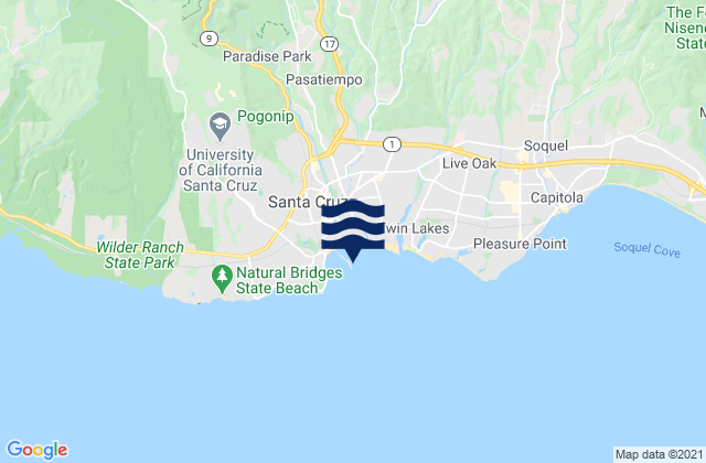 Santa Cruz Monterey Bay, United States tide chart map