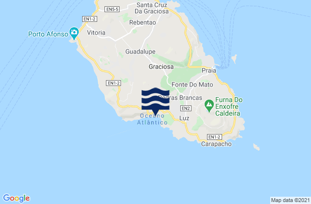 Santa Cruz da Graciosa, Portugal tide times map