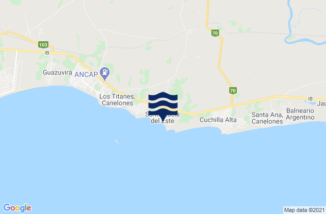 Santa Lucia del Este, Argentina tide times map