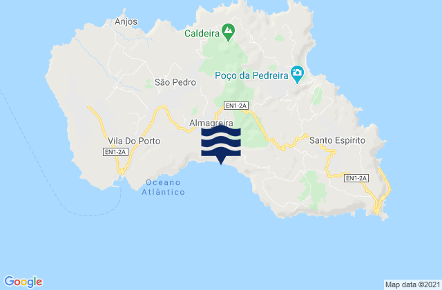 Santa Maria - Praia Formosa, Portugal tide times map