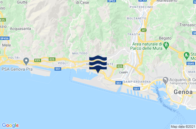 Santa Marta, Italy tide times map