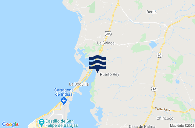 Santa Rosa, Colombia tide times map