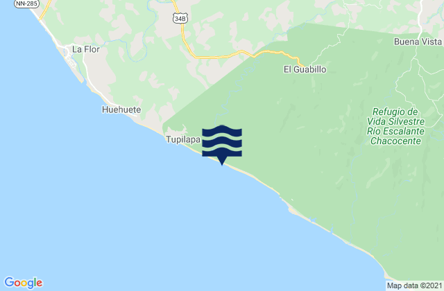 Santa Teresa, Nicaragua tide times map