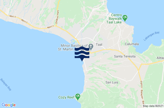 Santa Teresita, Philippines tide times map