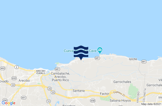 Santana Barrio, Puerto Rico tide times map