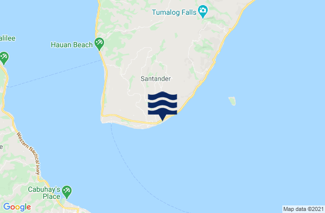 Santander Poblacion, Philippines tide times map
