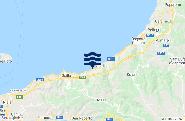 Santo Stefano in Aspromonte, Italy tide times map