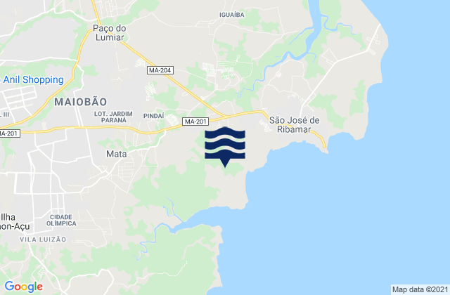 Sao Jose De Ribamar, Brazil tide times map