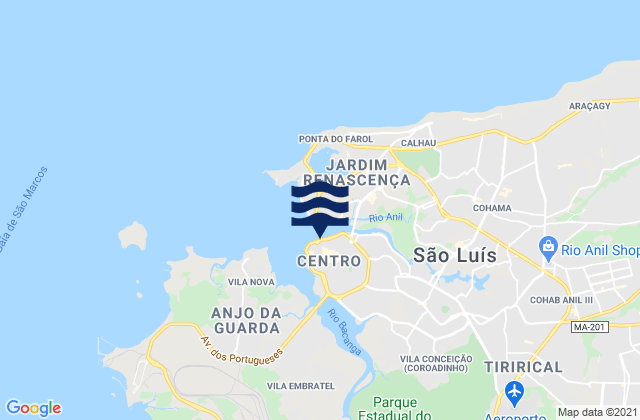 Sao Luis, Brazil tide times map