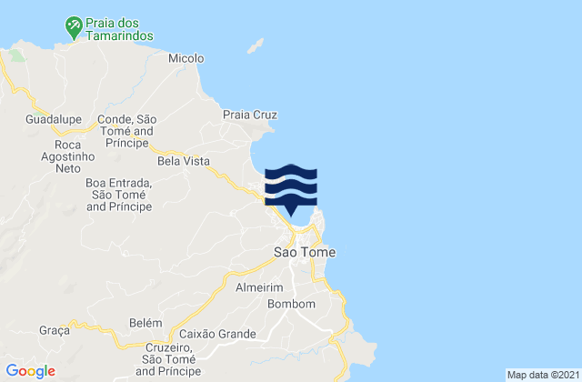 Sao Tome, Sao Tome and Principe tide times map