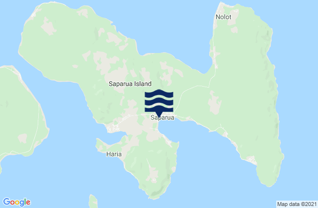 Saparua, Indonesia tide times map