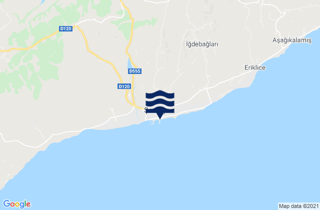 Sarkoey, Turkey tide times map