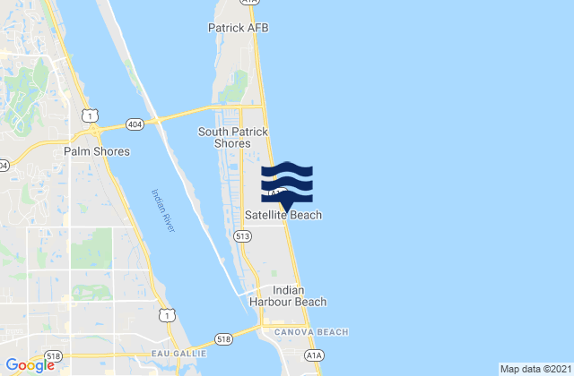 Satellite Beach, United States tide chart map