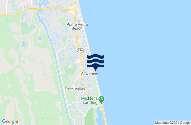 Sawgrass, United States tide chart map