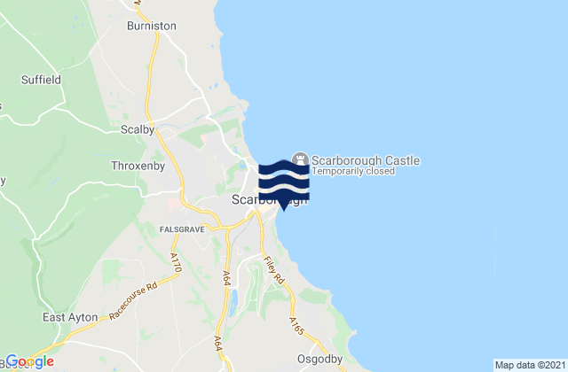 Scarborough, United Kingdom tide times map