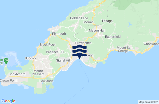 Scarborough, Trinidad and Tobago tide times map
