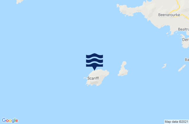 Scariff Island, Ireland tide times map