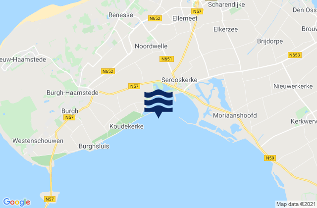 Schelphoek, Netherlands tide times map