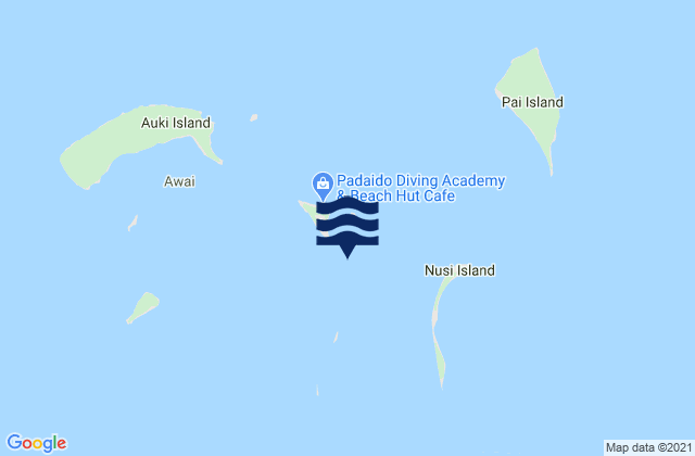 Schouten Islands, Indonesia tide times map
