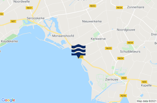 Schouwen-Duiveland, Netherlands tide times map