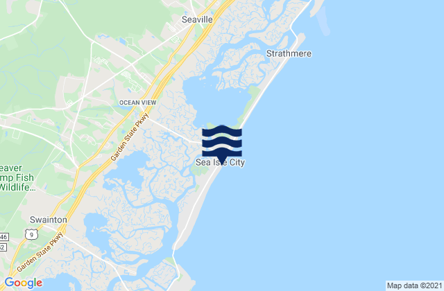 Sea Isle City, United States tide chart map