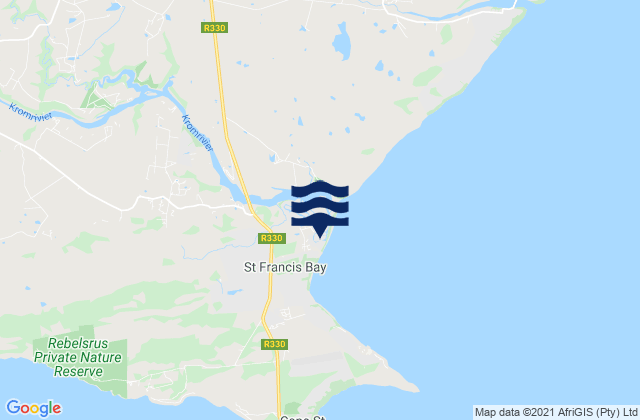 Sea Vista, South Africa tide times map