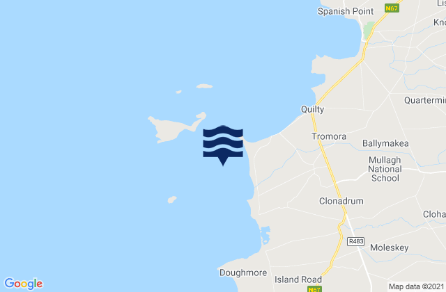 Seafield Point, Ireland tide times map