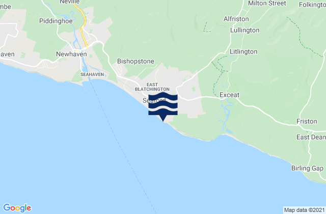 Seaford Bay Beach, United Kingdom tide times map