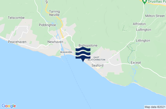 Seaford Dane Beach, United Kingdom tide times map