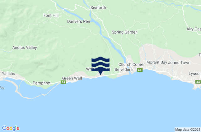 Seaforth, Jamaica tide times map