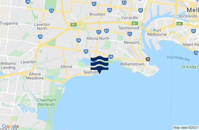 Seaholme, Australia tide times map