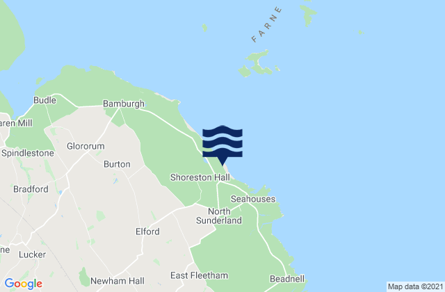 Seahouses North Beach, United Kingdom tide times map