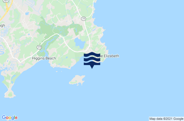Seal Cove Cape Elizabeth, United States tide chart map