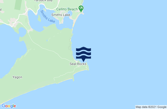 Seal Rocks Bay, Australia tide times map