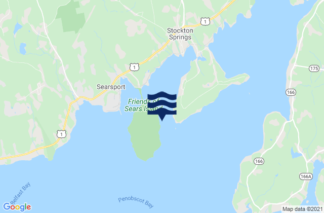 Sears Island, United States tide chart map