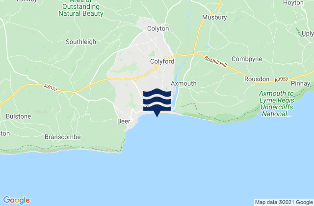 Seaton Beach, United Kingdom tide times map