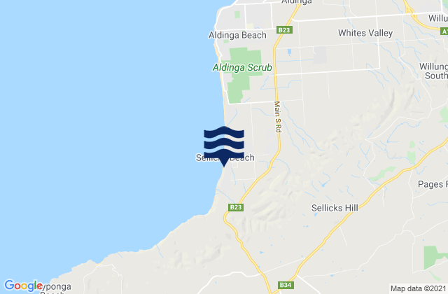 Sellicks Beach, Australia tide times map