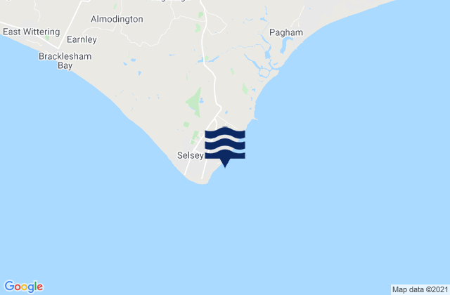 Selsey East Beach, United Kingdom tide times map