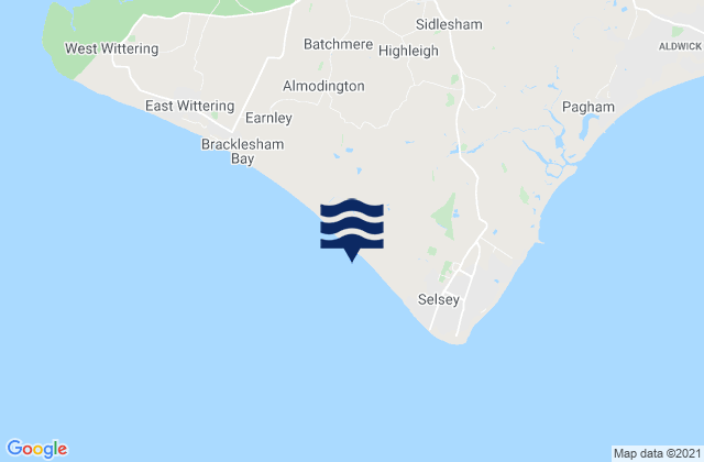 Selsey West Beach Beach, United Kingdom tide times map