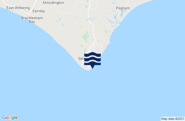 Selsey, United Kingdom tide times map